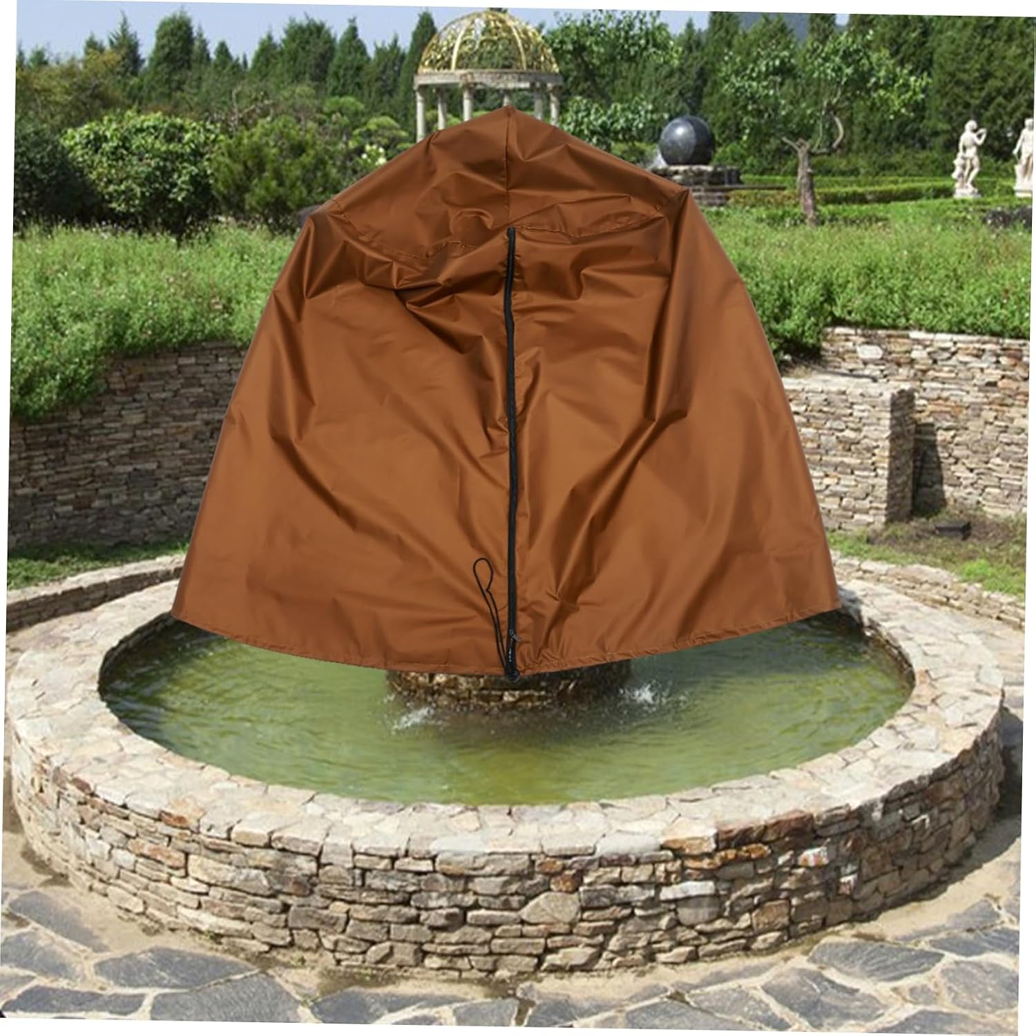 Garden Fountain Cover Oxford Cloth X for Outdoor Fountain Protection Against Rain and Rays