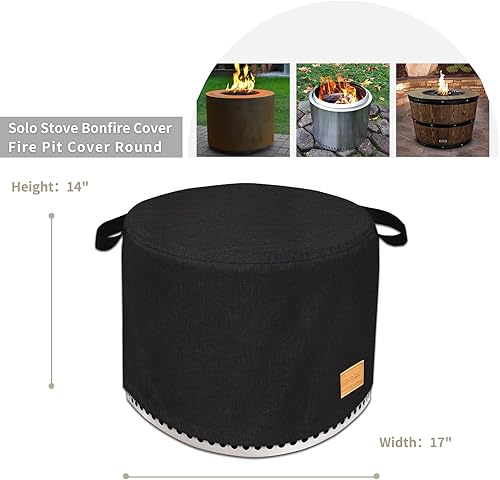 Miniatura 2 de Cubierta para fogata para estufa individual de 15 pulgadas, cubierta impermeable de 15 pulgadas, accesorios de guardabosques de estufa individual