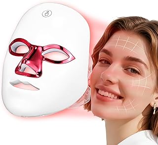 Máscara de luz roja para cara, 7-1 colores de...