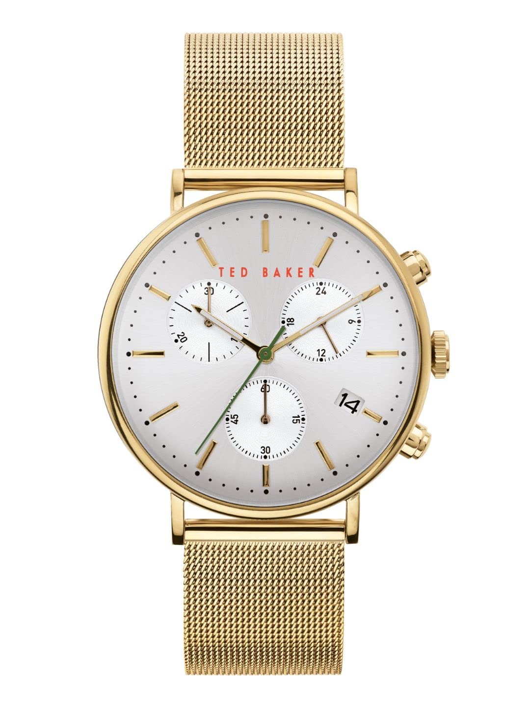 Ted Baker Mens Stainless Steel Chronograph Watch (White_Free Size)