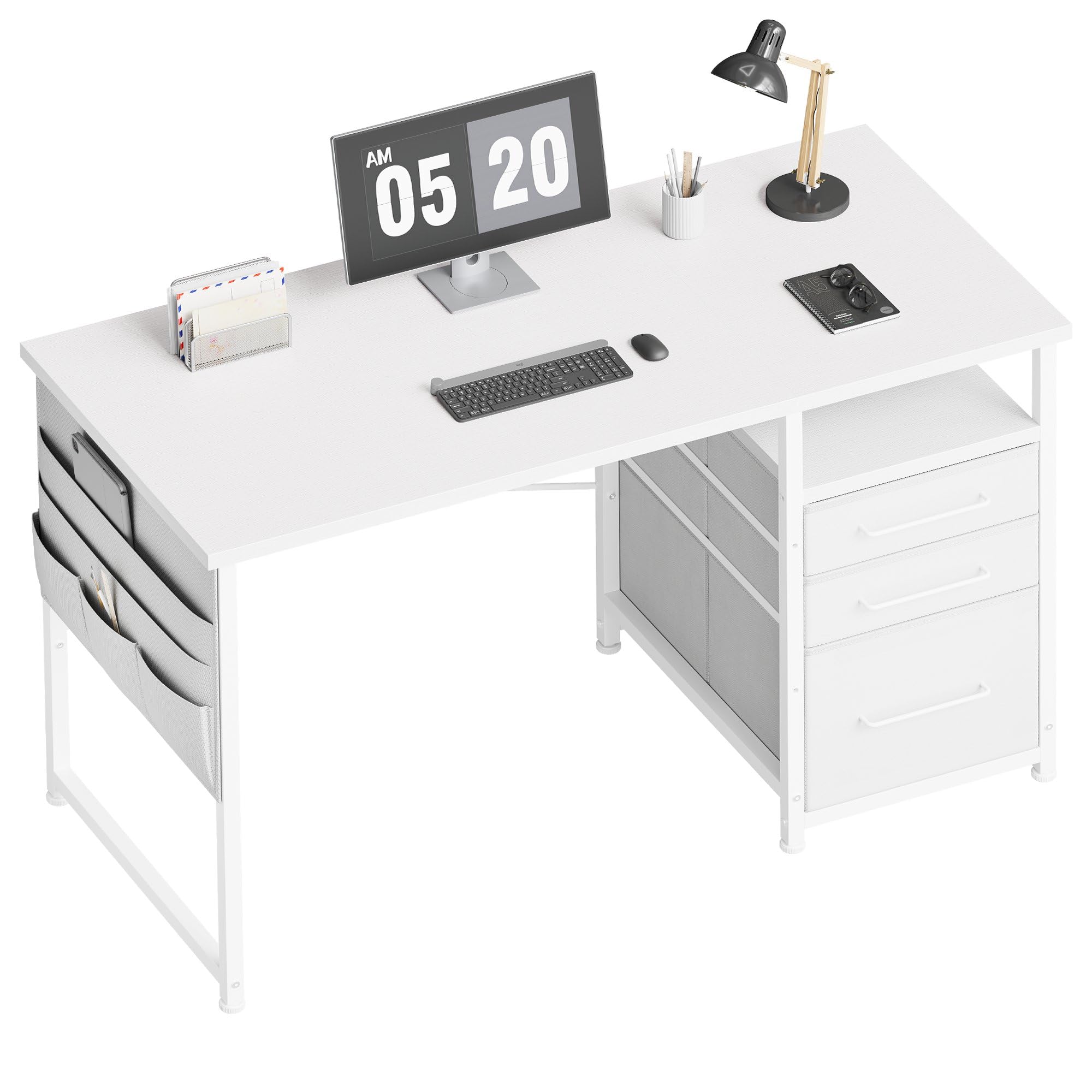 Amazon | Maihail パソコンデスク ラック付き 学習机 pcデスク 幅120cm