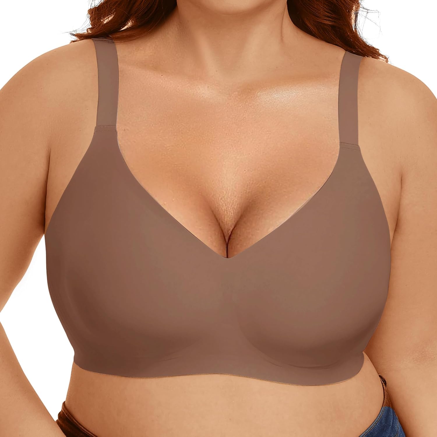 Kimmery Seamless Bras for Women No Underwire Wireless T Shirt Bra Comfortable Buttery Soft Push Up Bralette Daily Wear