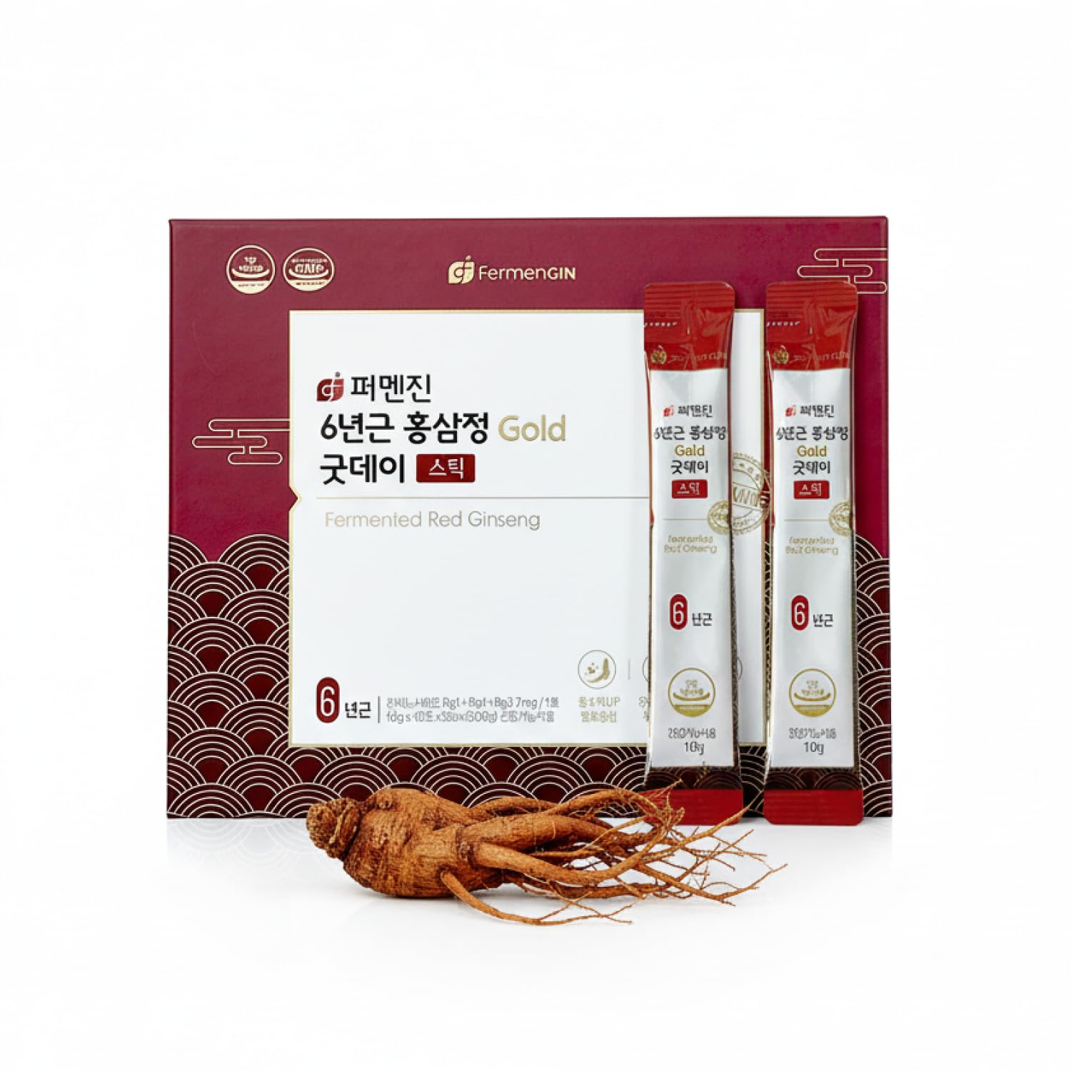 K FOOD KOREAN FOOD Bebida de extrato de ginseng vermelho fermentado 10 g por sachê, 30 sachês
