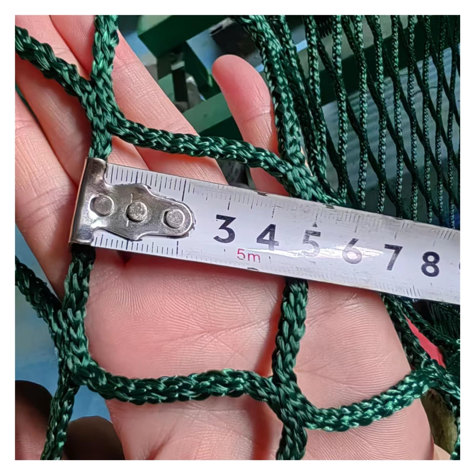 Rete da arrampicata all'aperto, rete di sicurezza in poliestere senza nodi da 5 cm, per bambini e animali domestici, 0,8 x 7 m, resistente corda per protezione e sicurezza