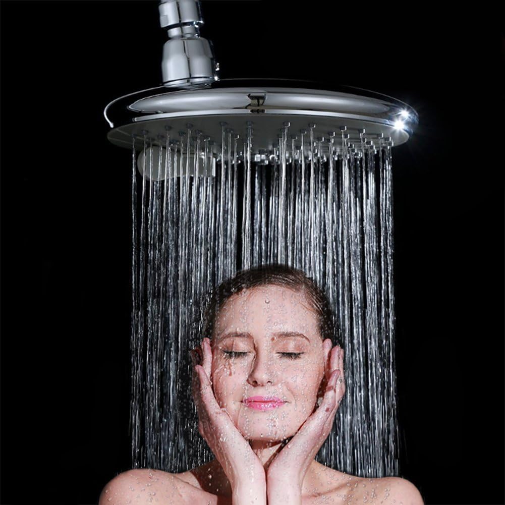 Neady Shower Head 6" Face 3 Function Luxury High Pressure Rainfall Massage Brass Joint For Wall Mount Fixed Showerheads