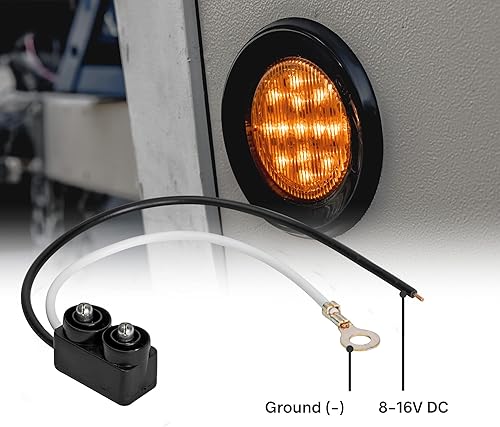 Miniatura 4 de ONLINE LED STORE - Luces de delimitación lateral de 13 LED, redondas, de 6.35cm (padre)., Paquete de 2, Ambar