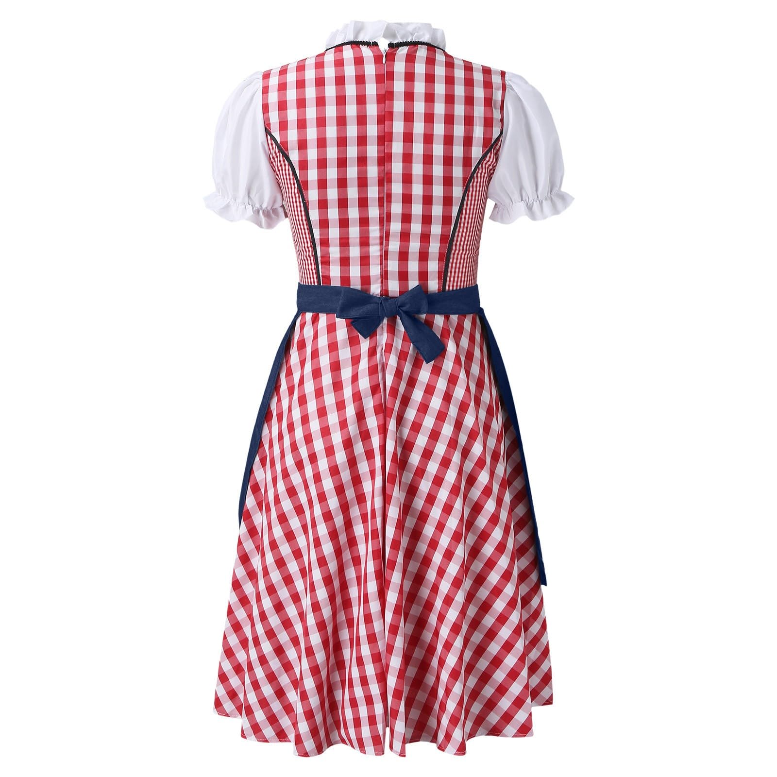 Halloween & Karneval Dirndl Set Damen ärmeliges Kleid Bluse Schürze für Kostümveranstaltungen Bierfestbesuche traditionelles Kleid