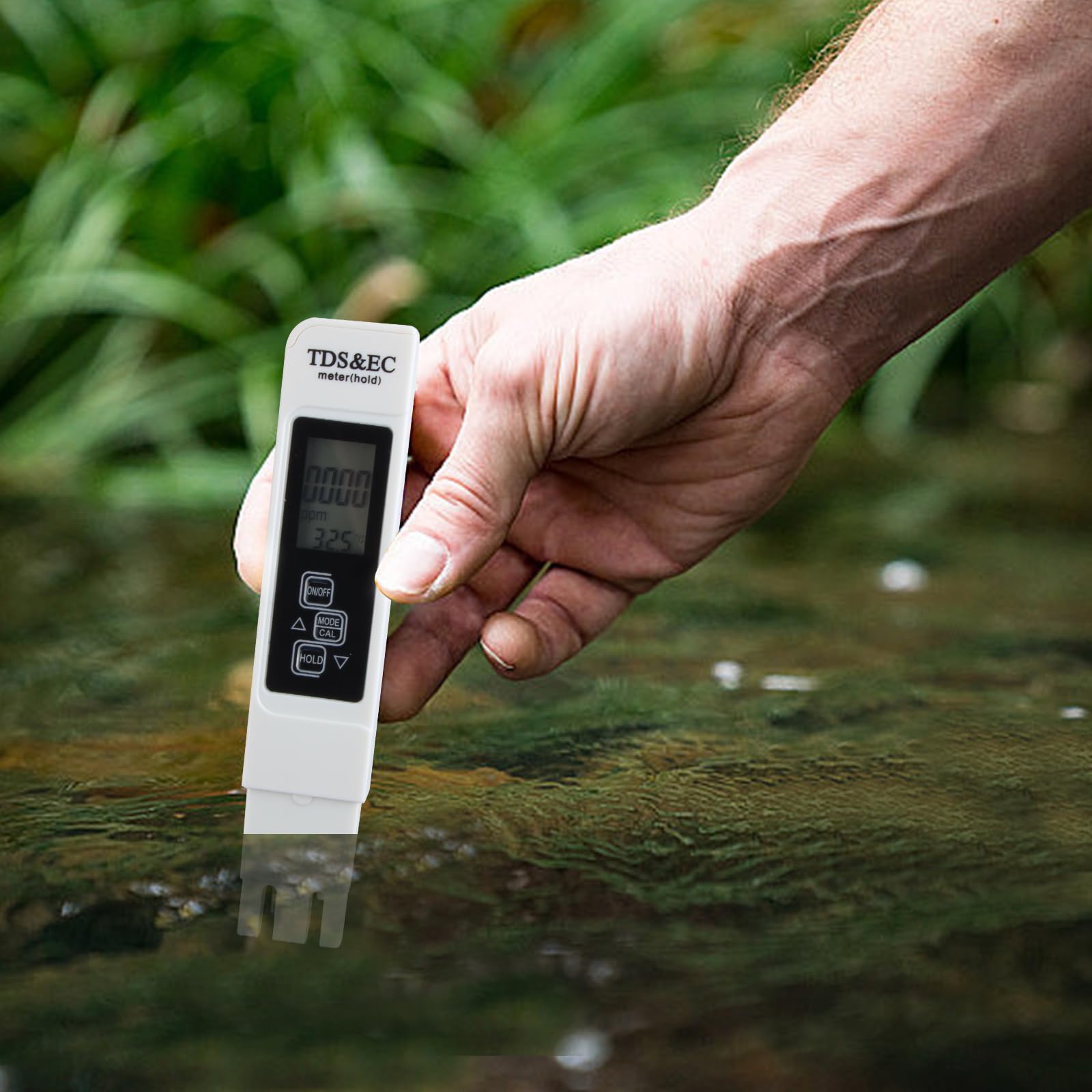 PH Messgerät, PH TDS EC und Temperatur 4 in 1 Set, Wasserqualität Tester mit hoher Genauigkeit, Pool Tester mit LCD-Display, Leitfähigkeitsmesser für Schwimmbad, Trinkwasser, Aquarium