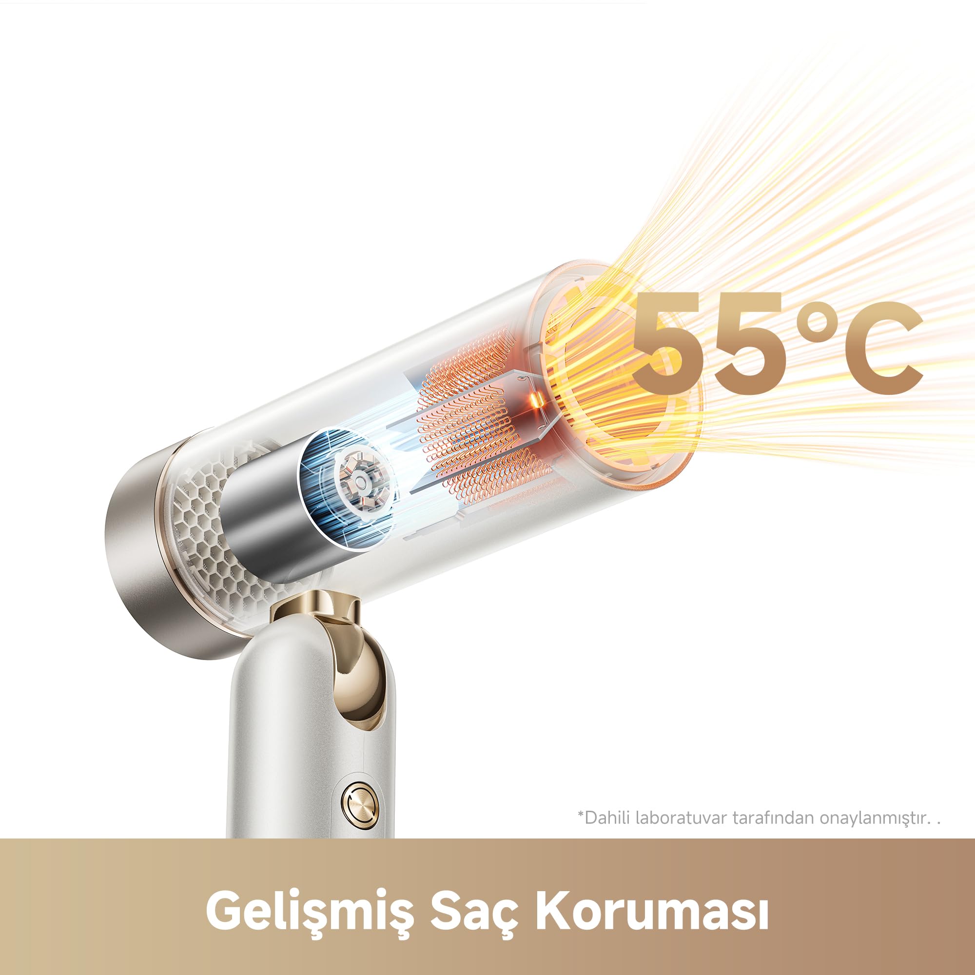 MOVA Flip 10 Yüksek Hızlı Saç Kurutma Makinesi, 300 g'lık Ultra Hafif Gövde, Bukle ve Düzleştirme için Çok Yönlü Şekillendirme, 300 Milyon Negatif İyon, 3 Yıl Garanti
