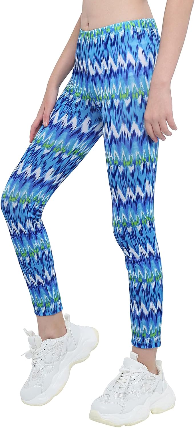 Kids Girls Athletic Leggings Skinny Tights Stretch Pants for Yoga Sports Dance Bottoms