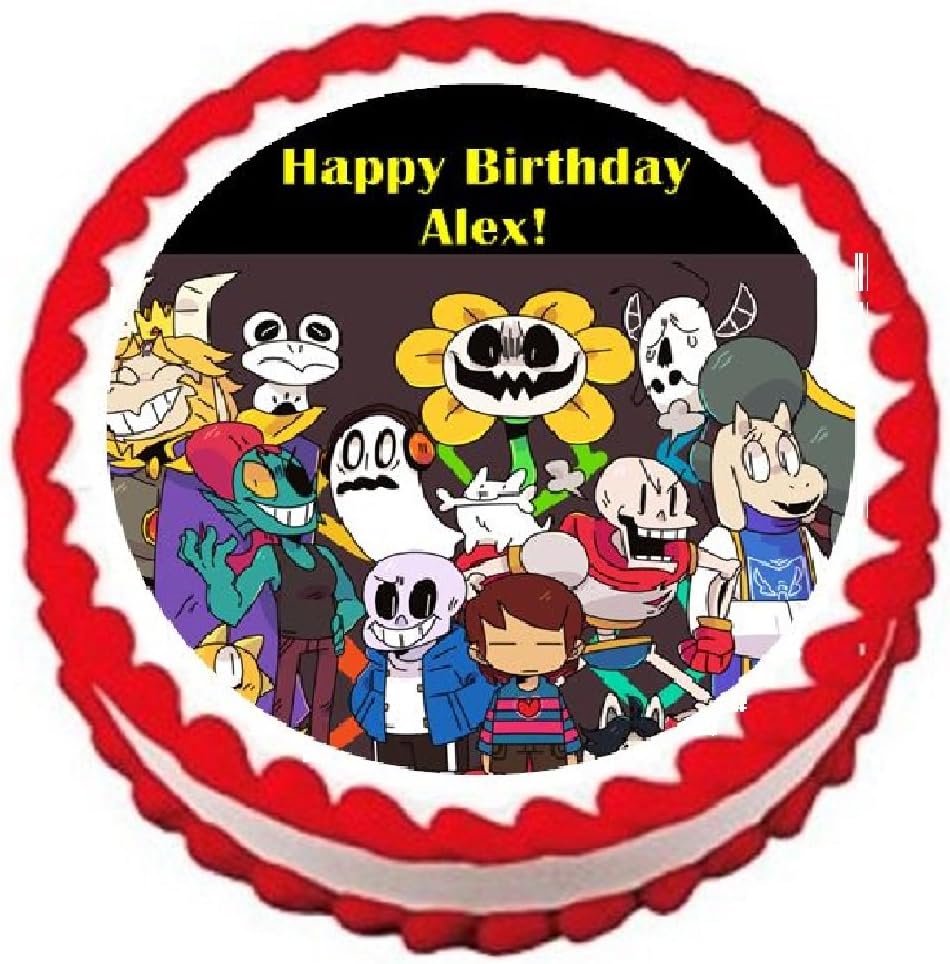 Undertale Personalized Edible Cake Topper Image For Birthdays/Parties -- 7.5" Round