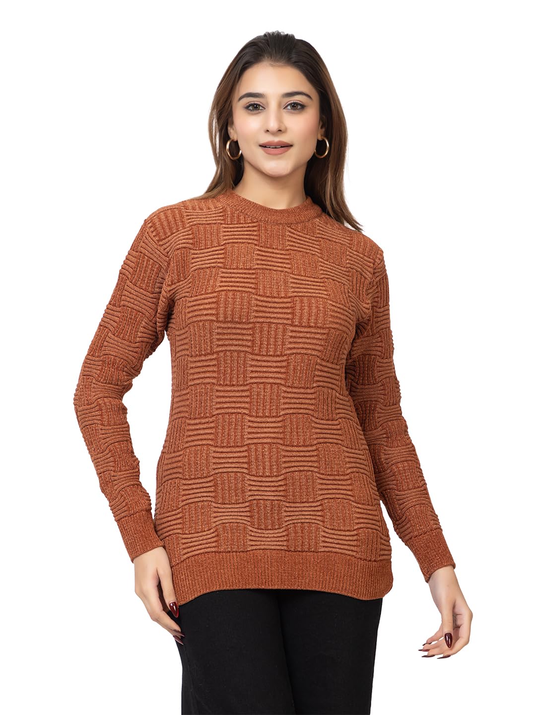 leza Winter Wear Round Neck Solid and Regular Sleeve Soft and Warm Sweater for Women's and Girls-picture-10