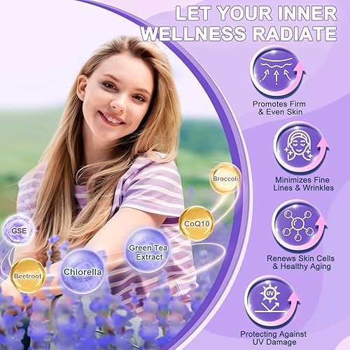 Miniatura 3 de DRFOSTER Paquetes de colágeno-péptidos en polvo, multitipo I II III V X colágeno para mujeres con mezcla antioxidante + vitamina C y E para piel,