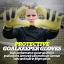 Storelli Silencer Sly Goalkeeper Gloves | Soccer Goalie Gloves with Finger Spines | Enhanced Finger and Hand Protection | Black & Yellow | Size 11 gallery image