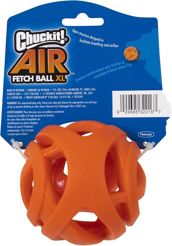 Chuckit! CU32216 Ball Breathe Right Fetch Ball, köpek takip etmek için top, XL
