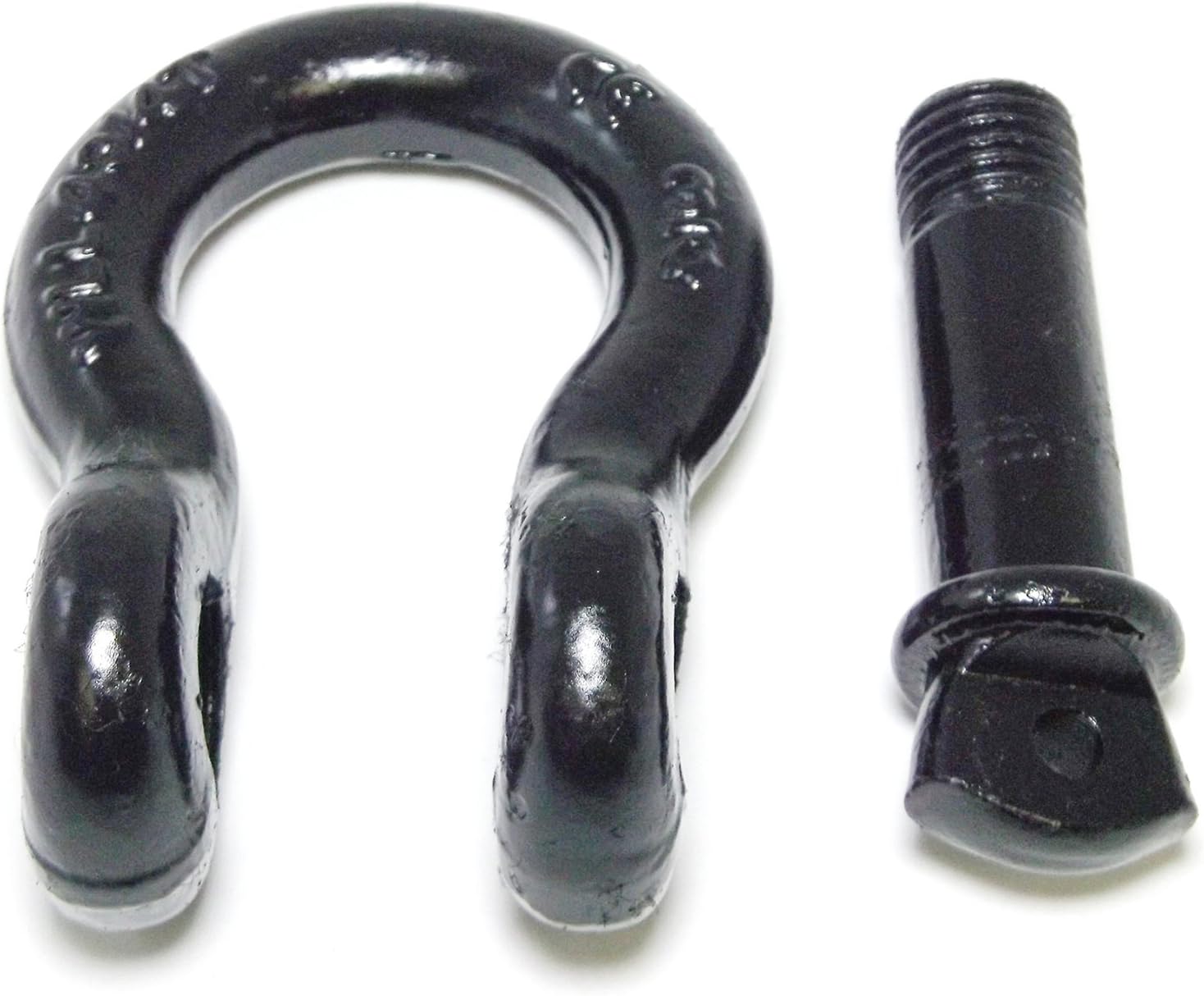 Red Hound Auto 2 Shackles 3/4 Inches Galvanized D Ring Marine Anchor Bow Black with Screw Pin 4.5 Ton