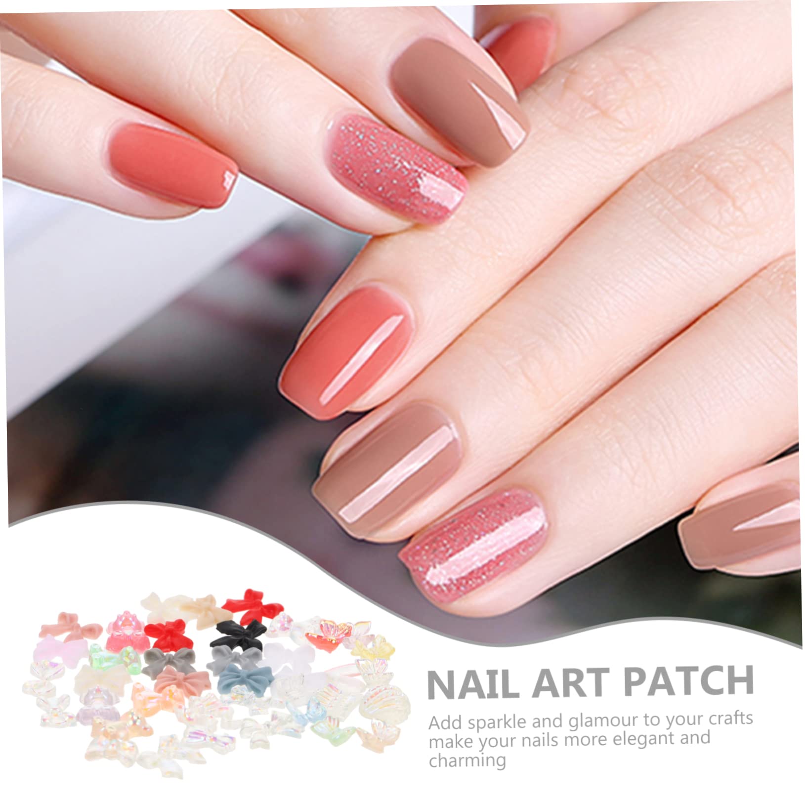 5 Set Decorazioni Per Unghie Ciondoli Per Manicure Accessori Nail Art Per Unghie Eleganti E Creative 2 Scatole*5