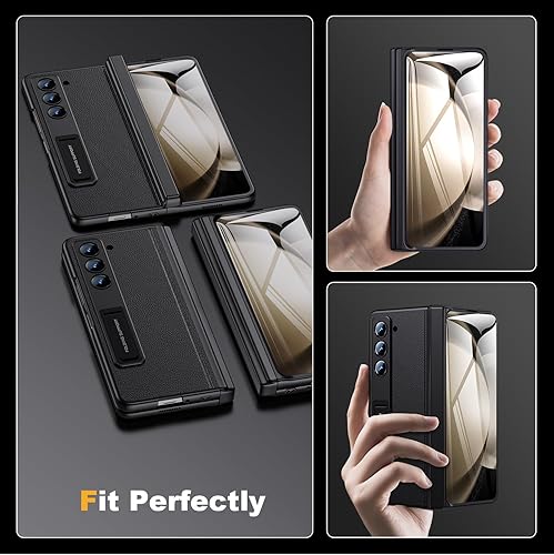Miniatura 5 de Funda para teléfono Samsung Galaxy Z Fold 5 Soporte delgado oculto para S-Pen Holder Bisagra magnética Protector de pantalla Soporte antiarañazos
