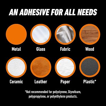 Gorilla Clear Grip Waterproof Contact Adhesive Minis, Four .2 Ounce Tubes, Clear, (Pack of 6)