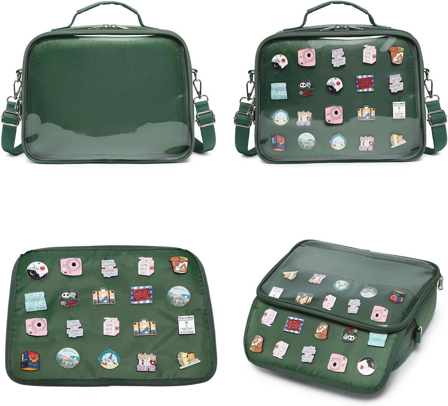 CHERRY SAUCE Dopamine Color Ita Bag Backpack Satchel Oxford Crossbody Messenger Shoulder Bag - Image 7