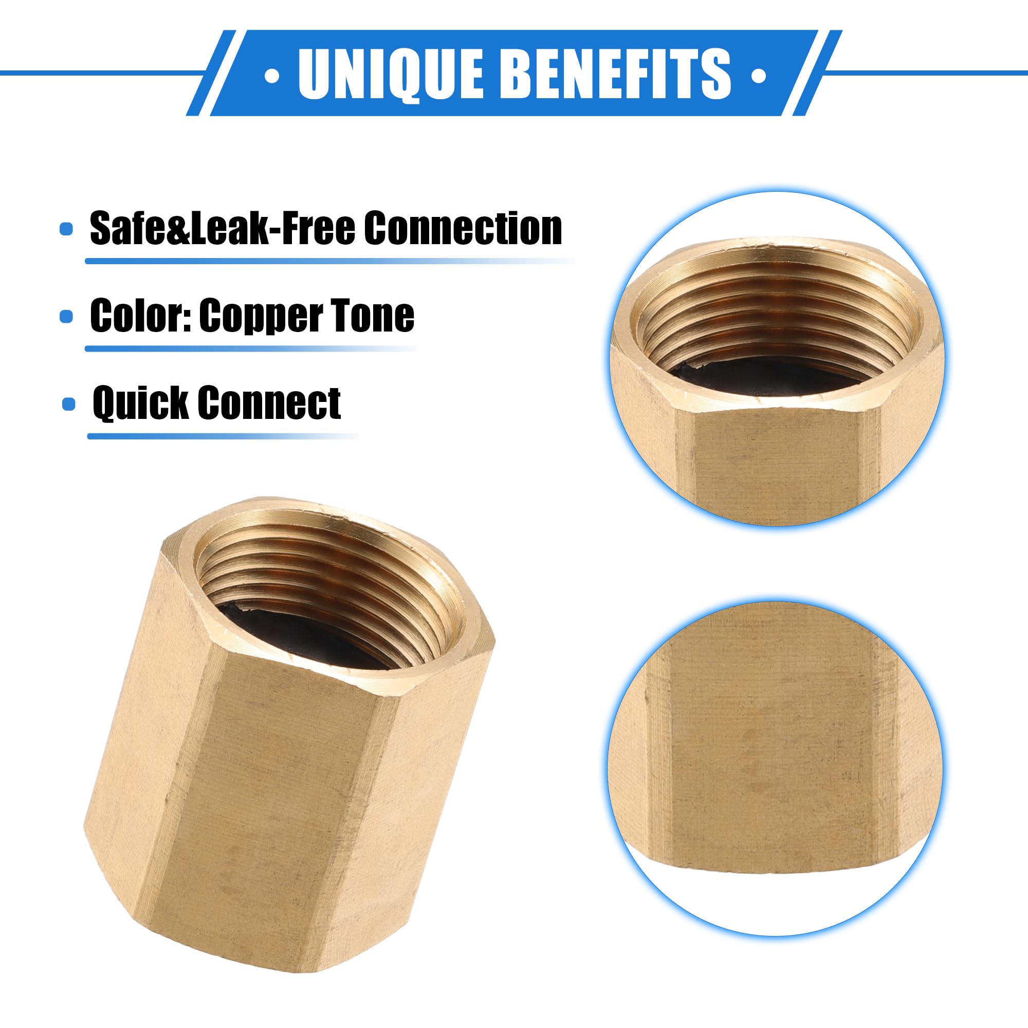 Raccordo Irrigazione 16 Hydrogarden 2 Pezzi Connettore In Ottone Rapidi 3/4 E 1Pollici Gas Rapido - Foto 4