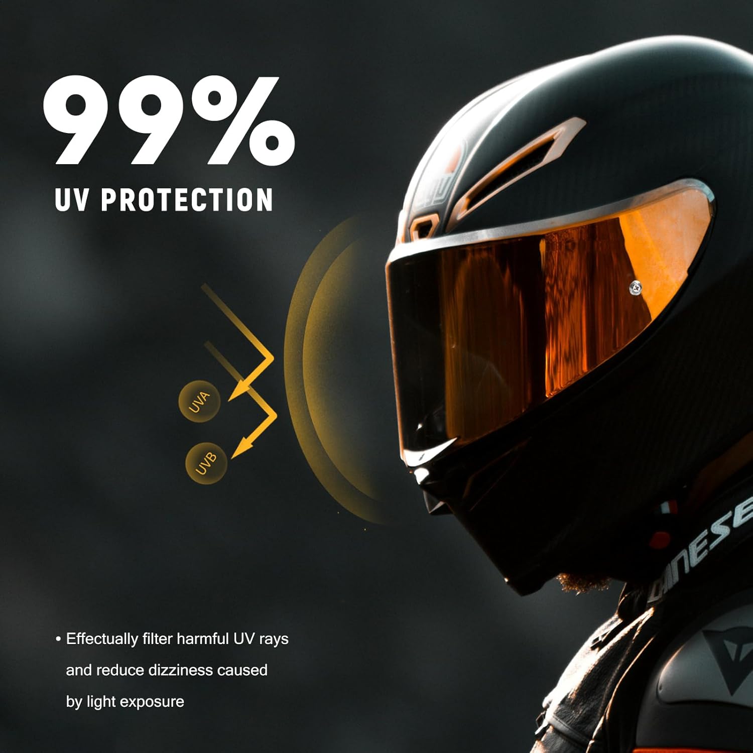 XINGWU Motorcycle Helmet Visor Replacement for HJ-34P Tinted C10 Helmet Visor with Anti-fog Rainproof Film UV Protection Pinlock HJ-34P Face Shield (Red)