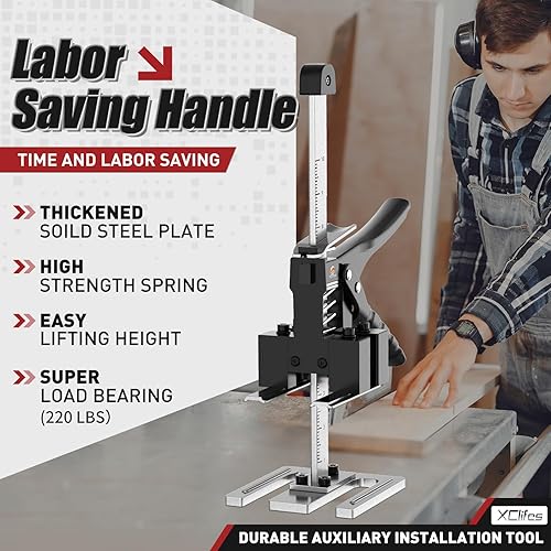 Miniatura 2 de Mango de ahorro de mano de obra (paquete de 2) localizador de azulejos de pared, dispositivo de elevación de ajuste de altura multifuncional,