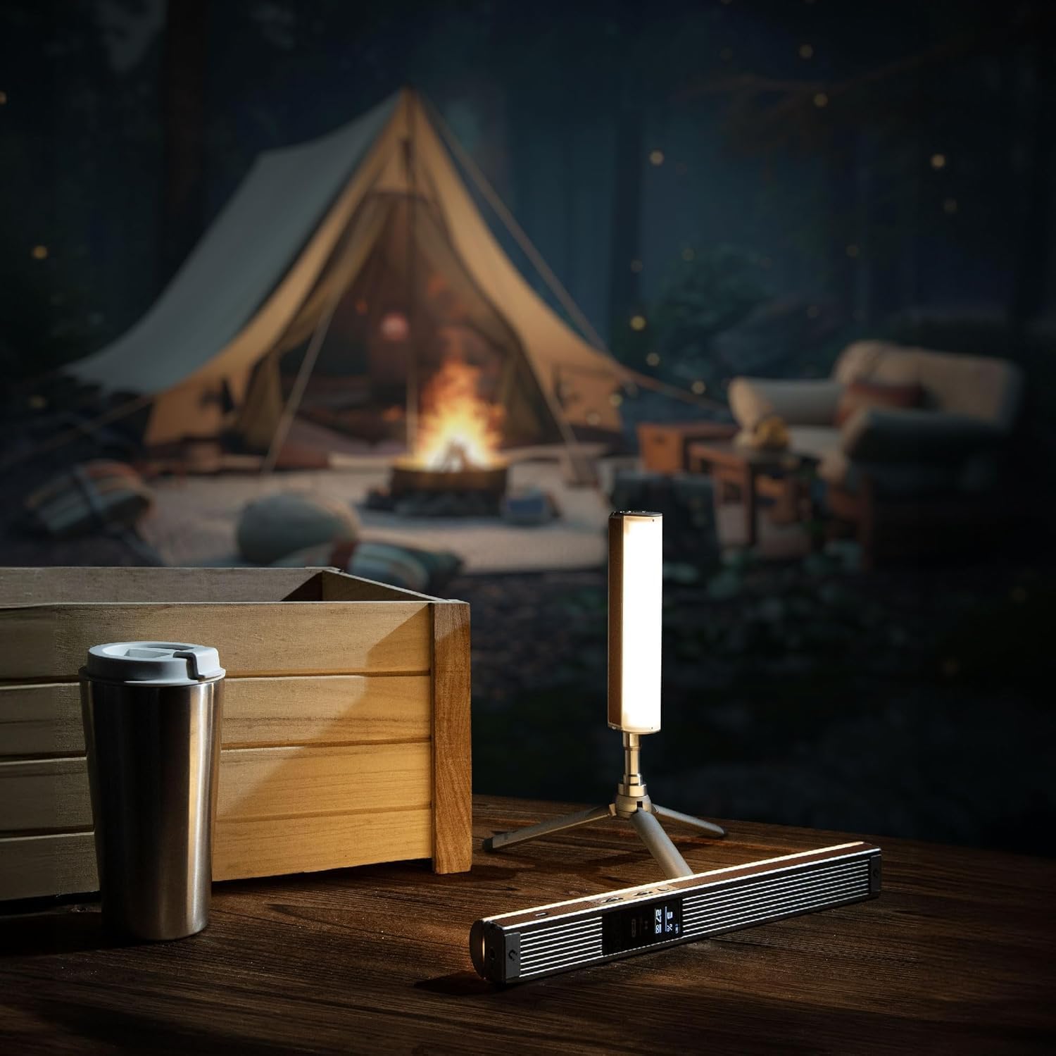 Harlowe RGB Tube Light Handheld Blade 5 Portable Full RGBCW Lighting Bar with App Control and Built-in Rechargeable Battery, Studio Light Stick for Photography and Video Recording