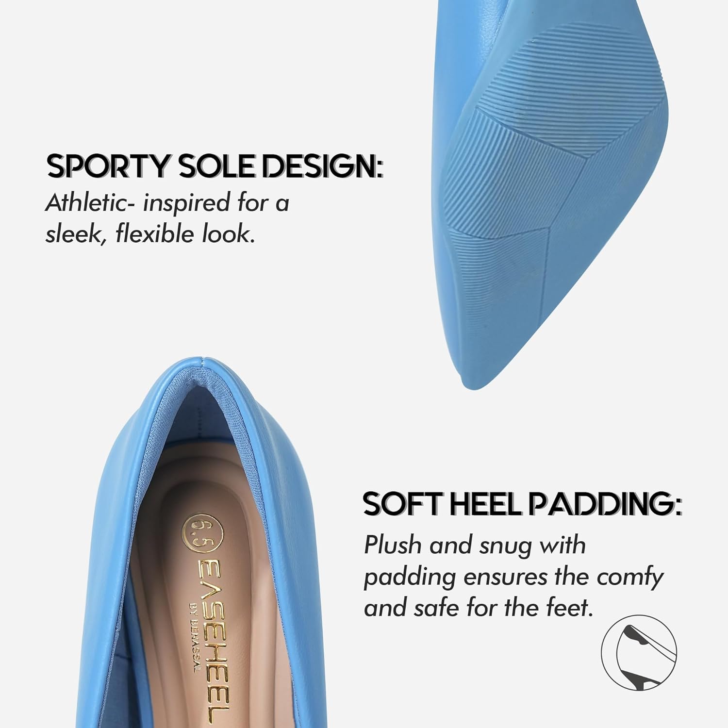 Women Comfortable Pumps Dress Shoes Mid Heel Work Heels - Image 3