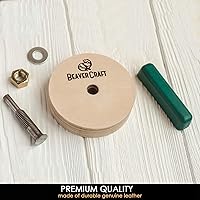 Vista 8 de BeaverCraft LS8 cuero Strop PW1 afilar rueda Stropping rueda rueda de cuero pulido cuero rueda pulido