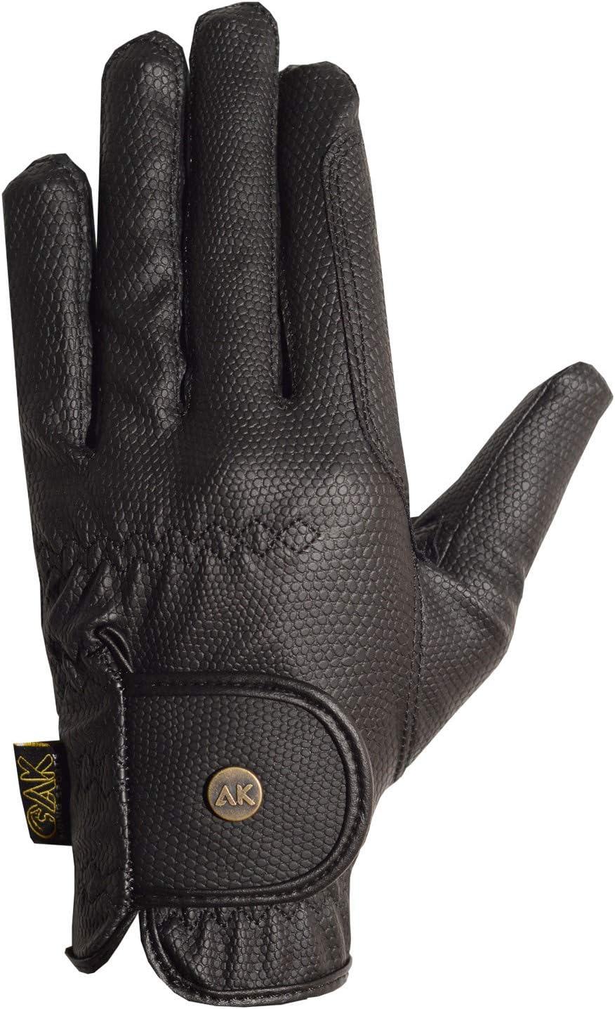 AK Synthetic Grip Horse Riding Gloves Unisex All-Season Equestrian Gloves Durable Non-Slip Rein Grip Breathable Stretch Fit Adjustable Velcro Wrist for Comfort & Control AKRS-6344
