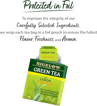 Bigelow Tea Decaffeinated Green Tea With Lemon, 20-Count Boxes (Pack Of 6)