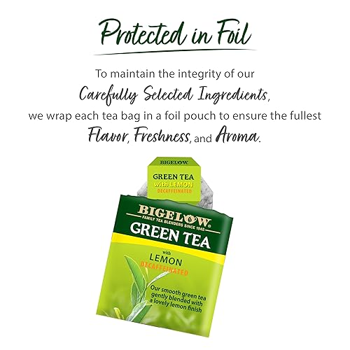 Miniatura 4 de Bolsas de té verde descafeinado con té de limón Bigelow caja de 20 unidades paquete de 6 120 bolsas de té en total