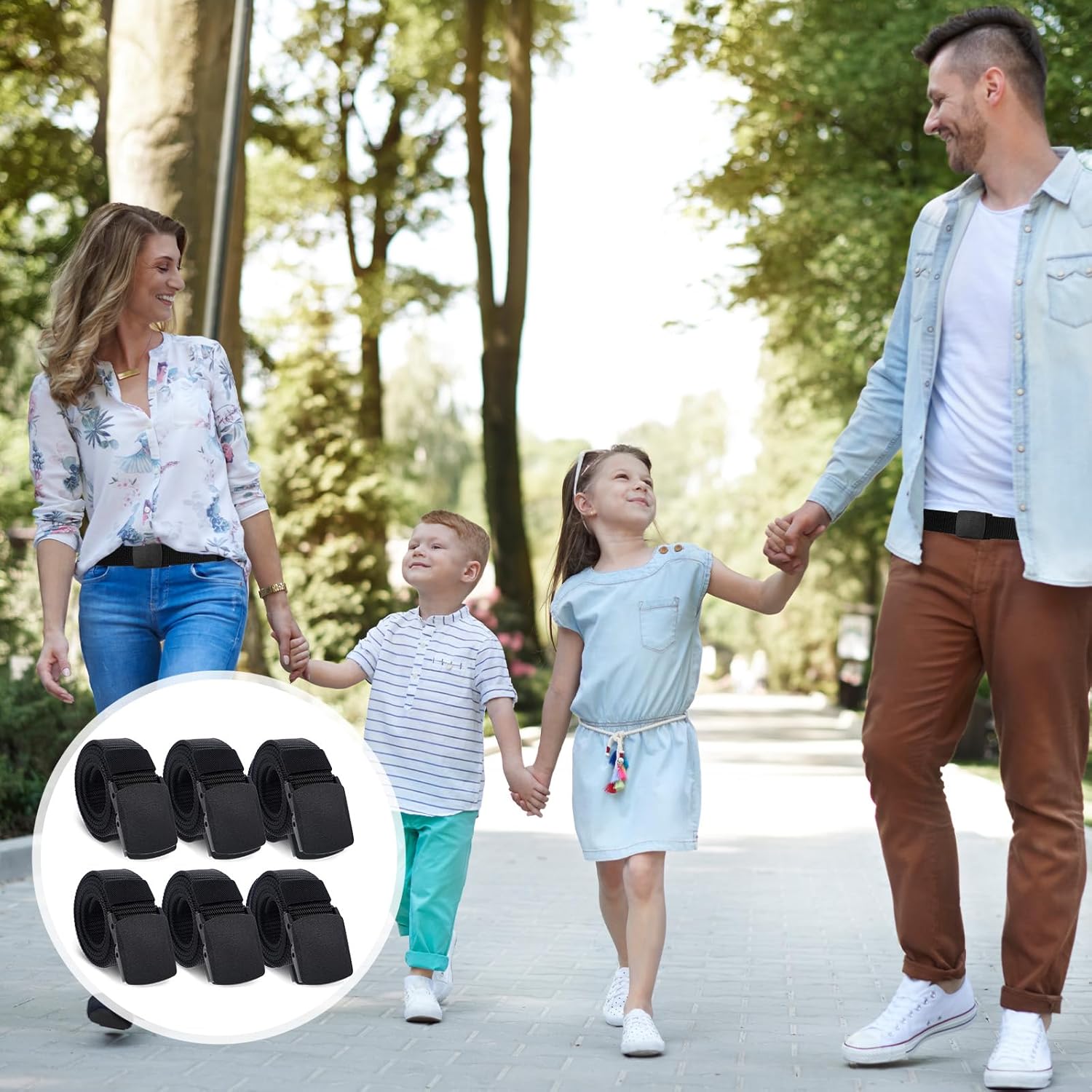 simarro Tactical 6-Pack Nylon Webbing Canvas Belt - Men & Women's Military, Outdoor, Hiking & Casual Belt - Image 6