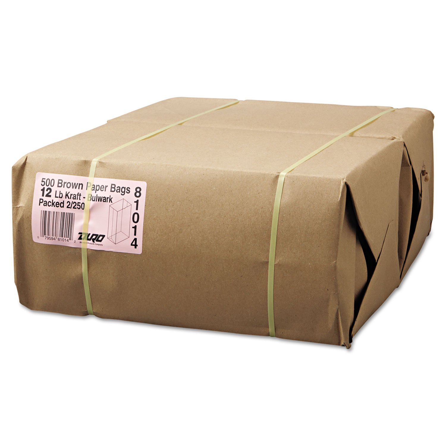 Bag GX12500 12# Paper Bag, 57lb Kraft, Brown, 7 1/16 x 4 1/2 x 13 3/4, 500/Pack