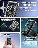 Vista 3 de Micrófono Lavalier inalámbrico para iPhone - Micrófono Bluetooth de solapa tipo C e iluminación Mini micrófono Android Microfonos Inalambricos