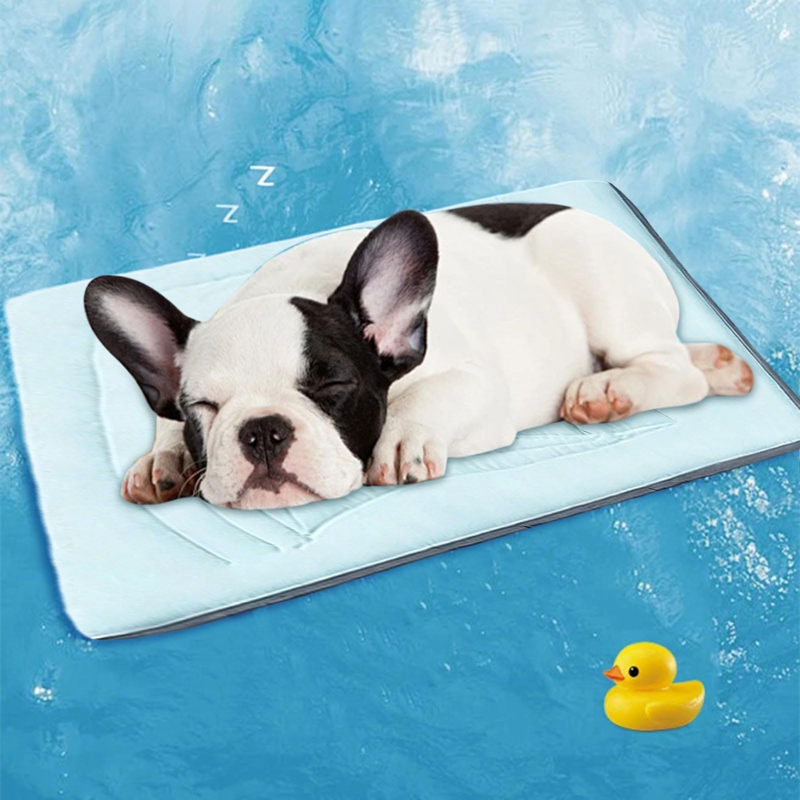 Générique Tapis de Refroidissement avec Coussin Oreiller pour Chiens et Chats, Matelas Antidérapant Lavable, pour Anxiété, Été, Intérieur et Confort