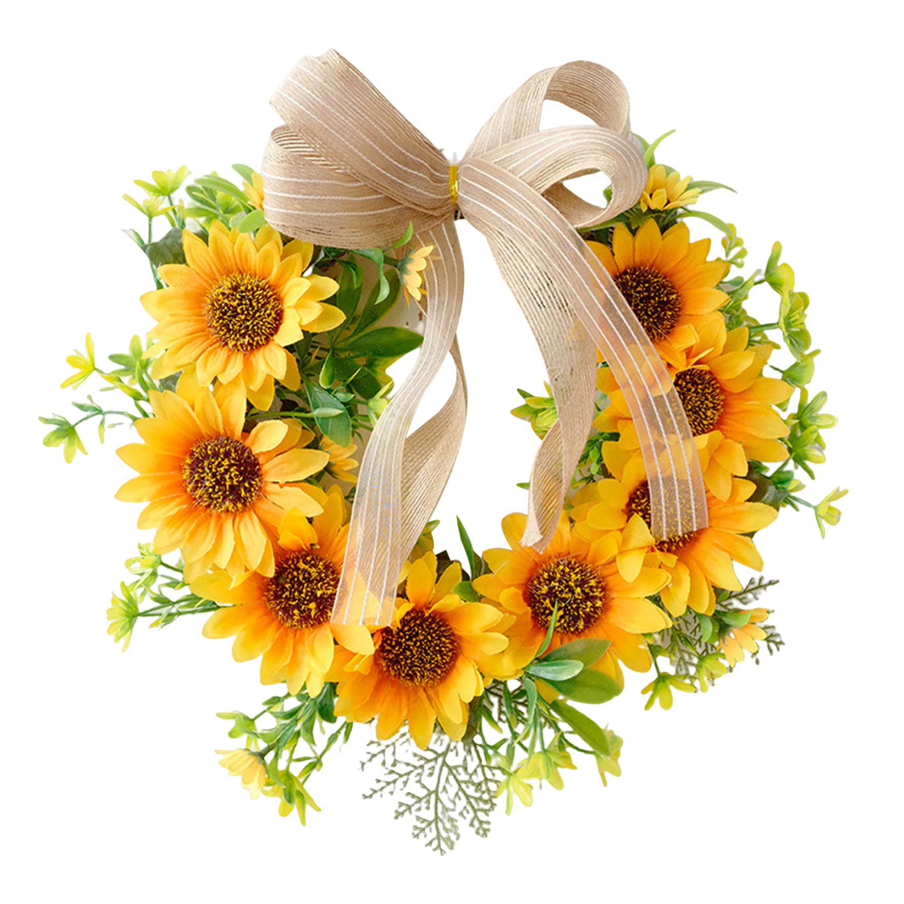 Couronne de tournesol pour habiller votre porte d'entrée et valoriser votre porche