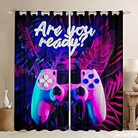 Vista 13 de Cortinas de ventana con diseño de gatos y mascotas, cortinas Kawaii para ventana de espacio exterior, para dormitorio, sala de estar, para niños