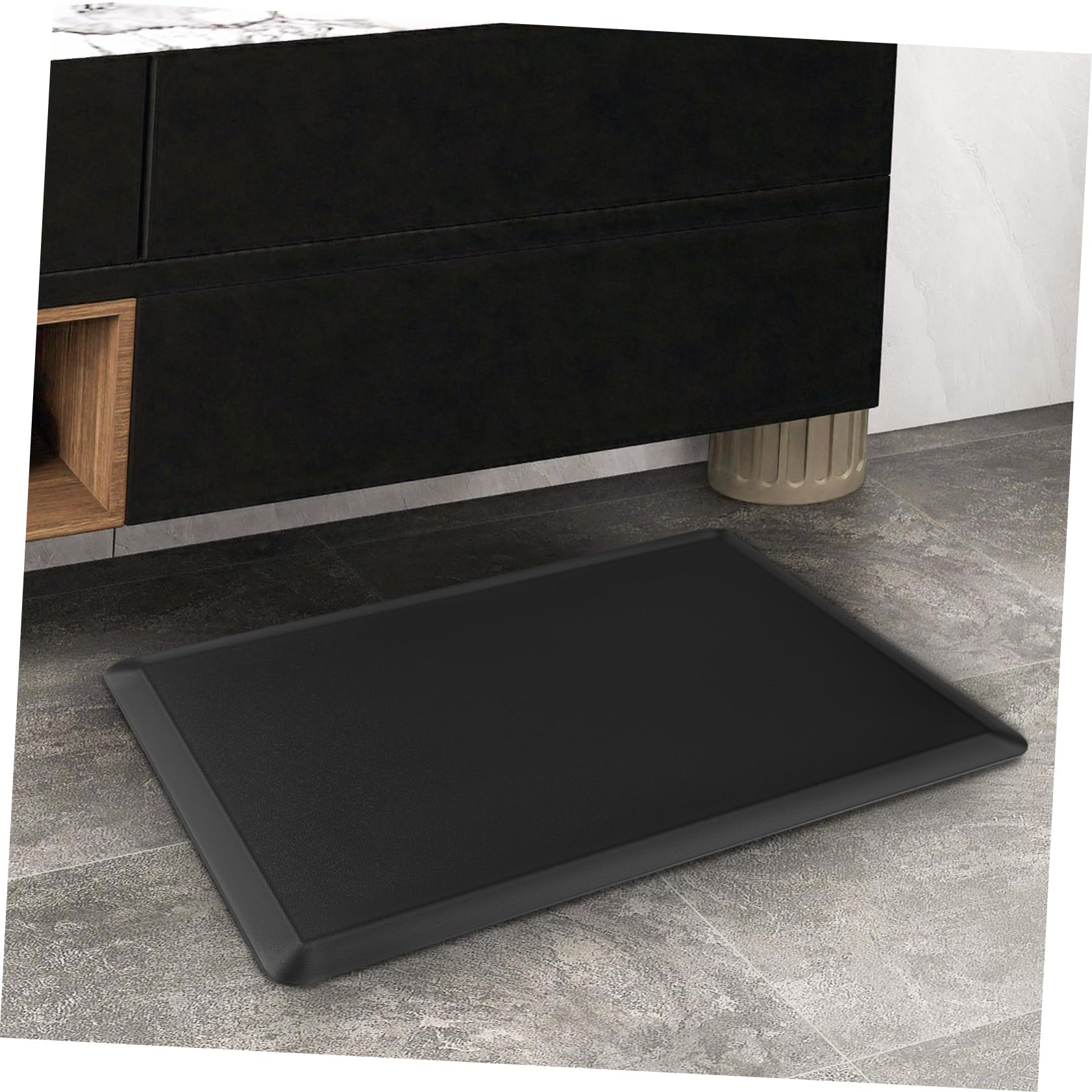 Tappeto Antirfatica Nero 44x71x1, 2 Cm in Pvc e Schiuma