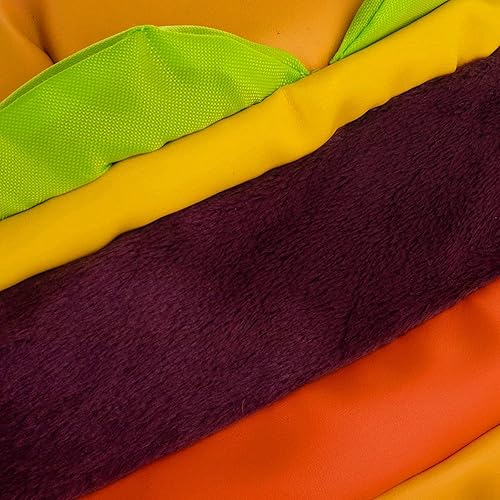 Miniatura 7 de Mochila de hamburguesa con queso, Amarillo, Estilo divertido y de dibujos animados