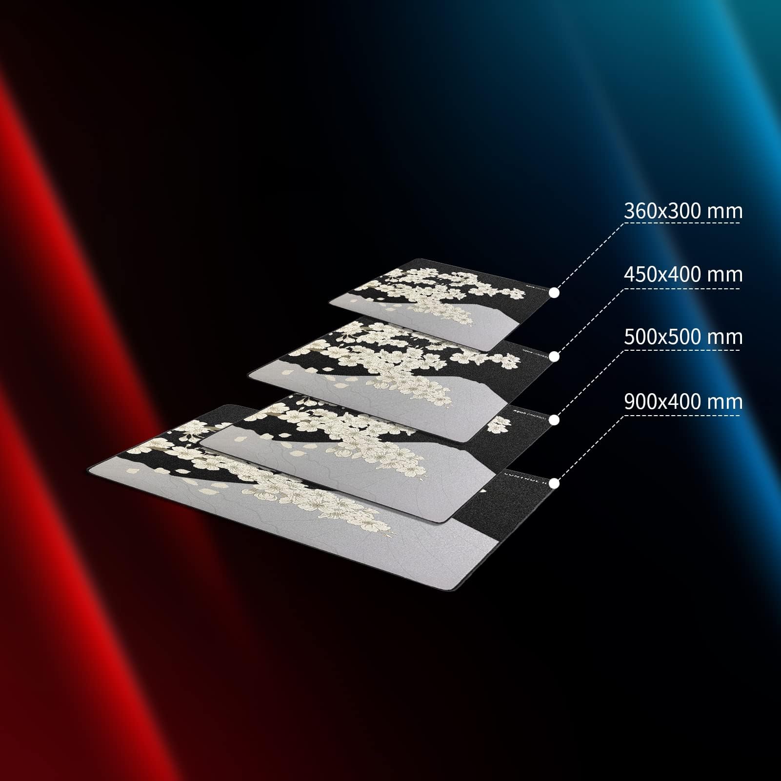 X-Raypad Aqua Control II-Sakura-Night-XLS (500x500x4mm) Gaming Mouse Pad Cloth Japan Authorized Dealer Warranty