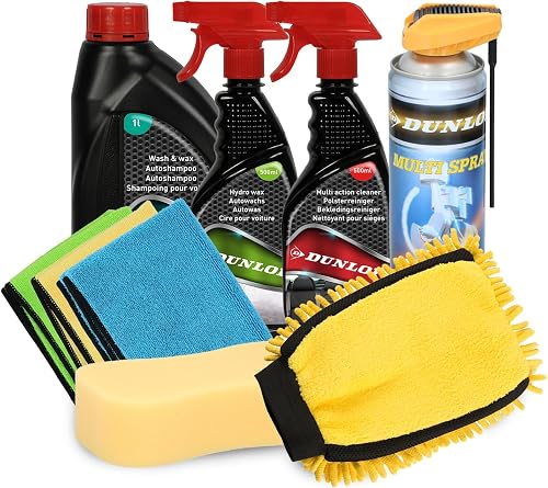 BM TOOLS Dunlop Kit Nettoyage Voiture Complet 9pcs 