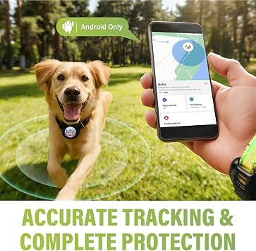 Cat Tracker, Dog Tracker, GPS Cat Trackers Collar(Only Android), Pet Trackers for Cats with No Monthly Fees, Real-Time Location Tracking, Waterproof, Anti-Loss, Ideal for Pet Safety and Tracking