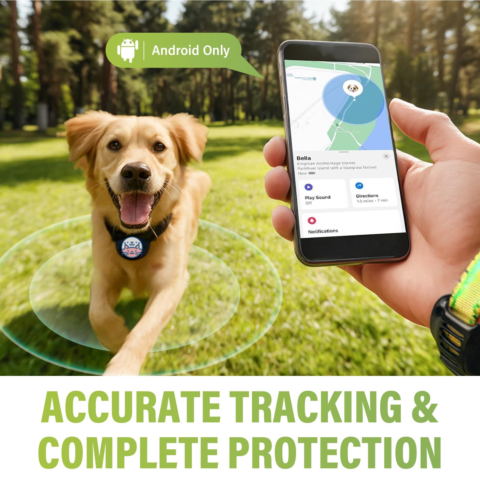 Cat Tracker, Dog Tracker, GPS Cat Trackers Collar(Only Android) - Image 2