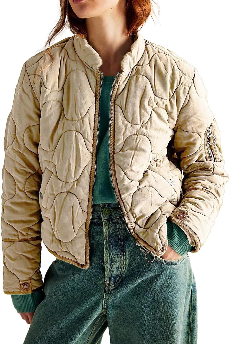COWOKA Women’s Lightweight Zip Up Outerwear Coat Quilted Jacket Warm Down Puffer Jacket With Pockets COWOKA Women’s Lightweight Zip Up Outerwear Coat Quilted Jacket Warm Down Puffer Jacket With Pockets