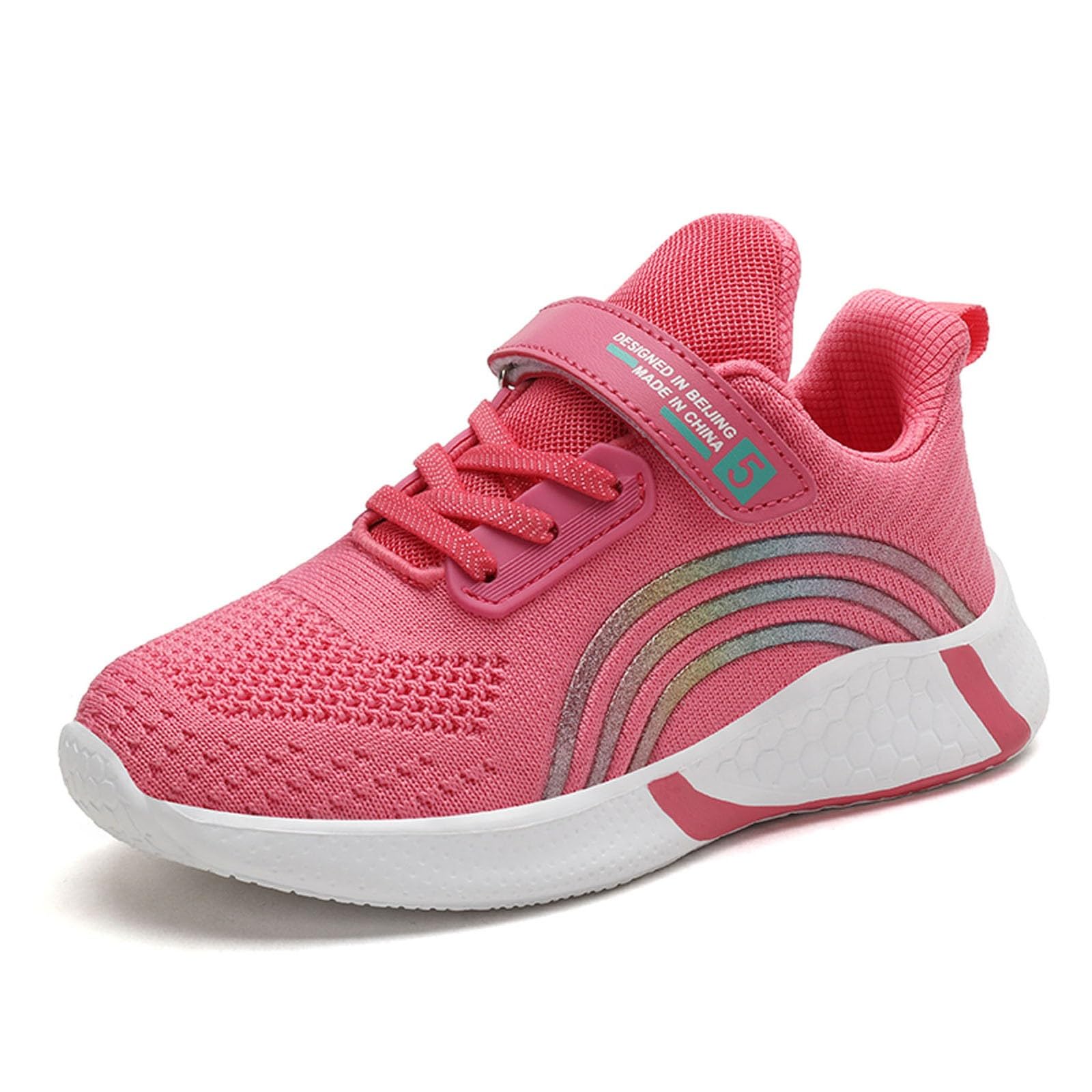 Baskets en maille rose pour enfant taille 35 - 8