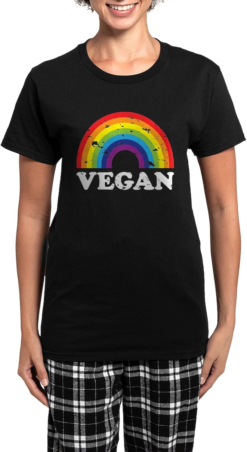 CafePress Vegan Rainbow Pajamas Womens Novelty PJ Sleepwear