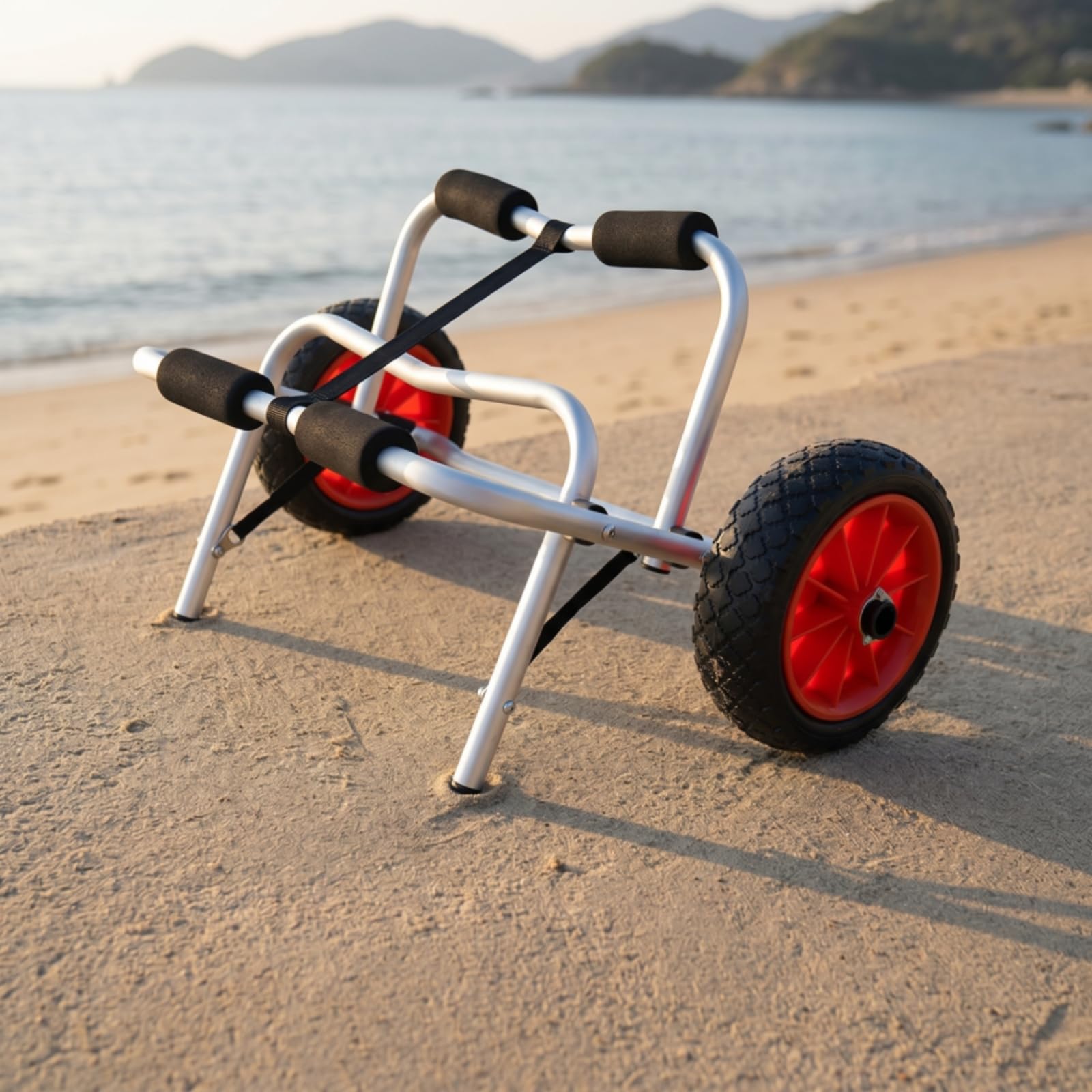 Kayak con Ruedas Terreno Remolque Práctico Vehículo Acuático para Piragüistas, istas, Playa, Puerto, 05S Verde para Terreno Plano - Capacidad 30KG