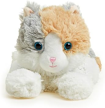 warmies Microwavable & Weighted Stuffed Animals, Calico Cat - Heated Stuffed Animal Plushie for Warmth & Comfort - Cute Soft Plush Toys for Adults & Children Boys, Girls, Babies & Toddlers
